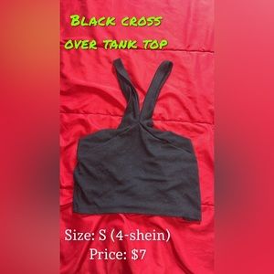 Black crossover tank top